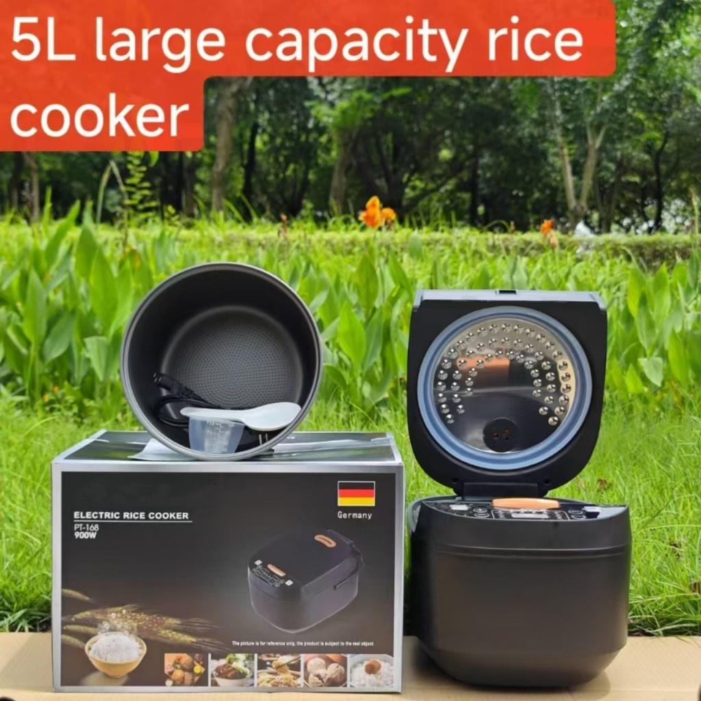 

5L Большая емкость Smart Rice Cooker Бытовая электрическая плита с антипригарным покрытием Однокнопочная автоматическая машина для приготовления пищи
