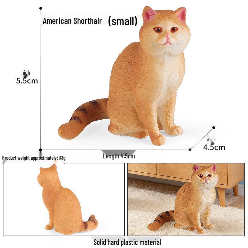 Realistic Lying Orange Cat Model: Children s Cognitive Toy & Story Ornament Keychain Birthday Gift