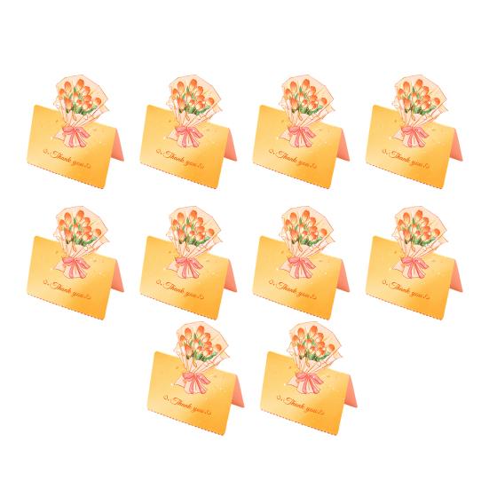 Holiday Blessing Card 10Pcs 3D Bouquet Greeting Card, Thank You Best Wishes Folding Floral Note for Mother's Day Father's