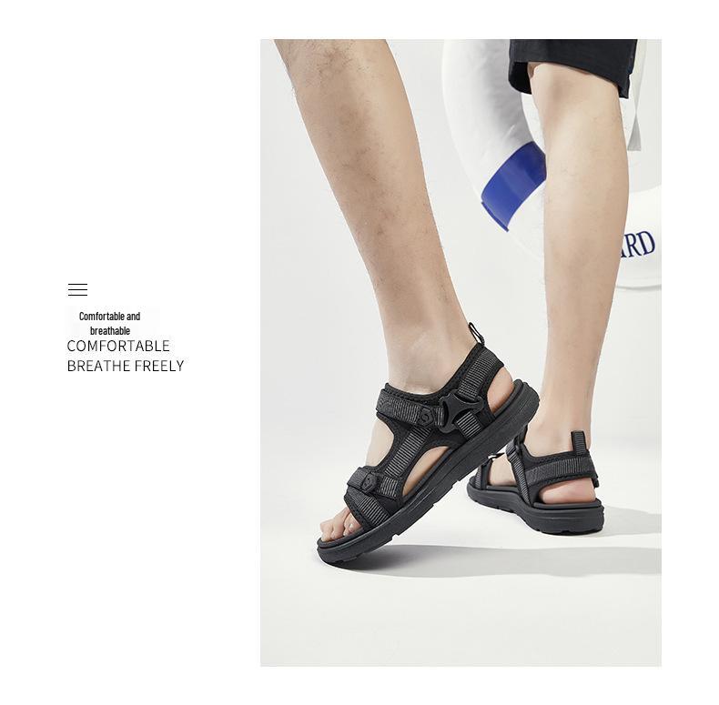 Men's 2026 Trendy Summer Sandals: Versatile Beach Shoes, Soft Sole, Outdoor Casual, Wear-Resistant