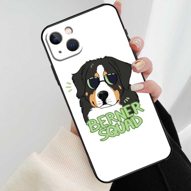 Funny Bernese Mountain Dog Phone Case For iPhone 17 Pro Max 16 15 14 11 12 13 Pro Max mini 15 16 Plus 16e 17 Air Cover