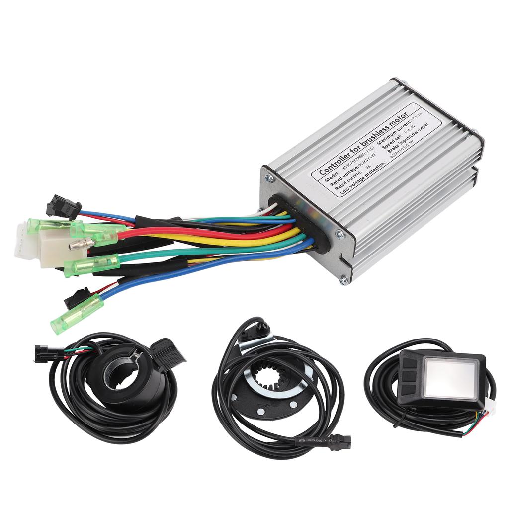 36V 48V 350W Electric Motor Controller Kit 17A Brushless Motor Controller with KT LCD7C Display Panel Sensor Throttle