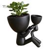 Cute Desktop Landscape Planter 3D Printed Mother Child Embracing Planter, Modern Minimalist Dual Succulents Multi Functional Storage Holder