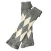 Argyle Pattern Wool Knitted Turn Cuffs Leg Warmers for Women and Students Cold Weather Foot Covers Footless Calf Socks