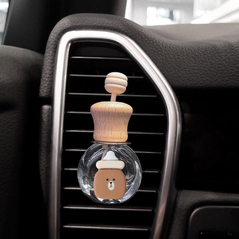 Cartoon Car Air Vent Perfume Bottle Ornament