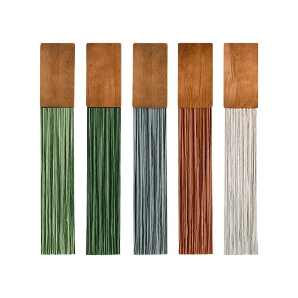 Vertical Wall Hanging Wooden Top Tassel Macrame Wall Decoration  For Living Room Bedroom