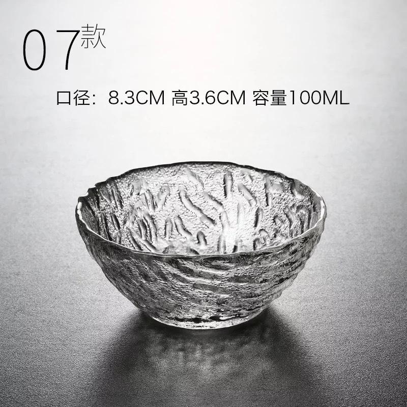 Tea Cup Japanese Style Hammered Pattern Master Cup Small Thickened Glass Cup Personal Handmade Single Cup Kung Fu Tea Set