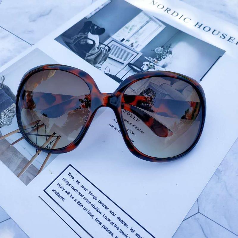 Outdoor Driving Lady Eyewear New Large Frame Circular Shape Sunglasses Women Design Brand Fashion Sun Glasses
