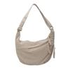Versatile Canvas Crossbody Bags Large Capacity Korean Simplified Shoulder Bag Lightweight Solid Color Dumpling Bag Travel