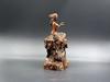 Chinese Antique Boxwood Carved Pipa Beautiful Woman Statue Sculpture Home Decor