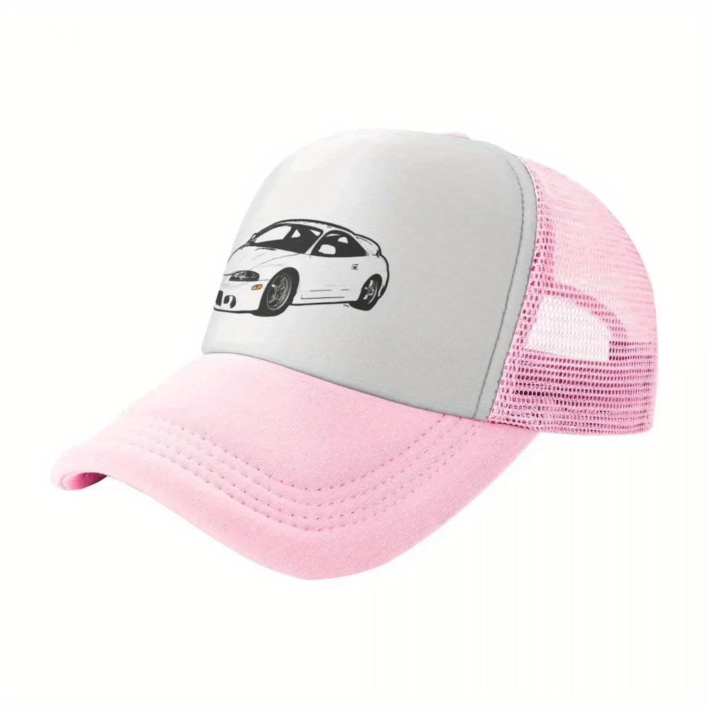 Sport Car Trucker Hat Breathable Mesh Back Baseball Cap Outdoor Casual Headwear for Enthusiasts