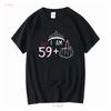 Womens T Shirt I Am 59 Plus 1 Middle Finger 60th Birthday 60 Years Old Long or Short Sleeves Vintage Washed Stretched