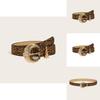 Tiger Print Stylish Narrow Belt With Faux Leather And Metallic Clasp For Office And Daily Use