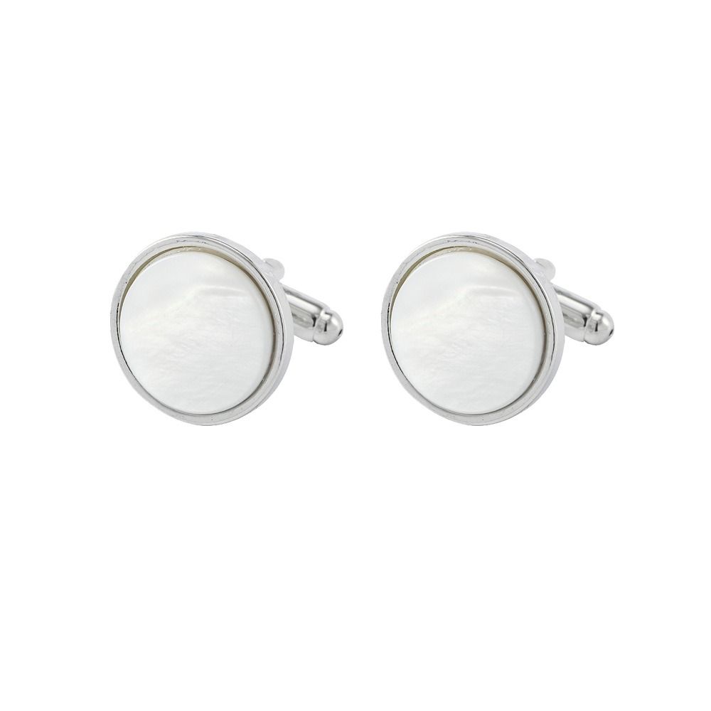 Shell Men Cufflinks Gradient Color Geometric Cufflinks French Shirt Cufflinks  Men Accessories