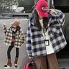 Girls' Fleece-Lined Plaid Hooded Coat - Autumn/Winter 2025 Trend for Middle and Large Children