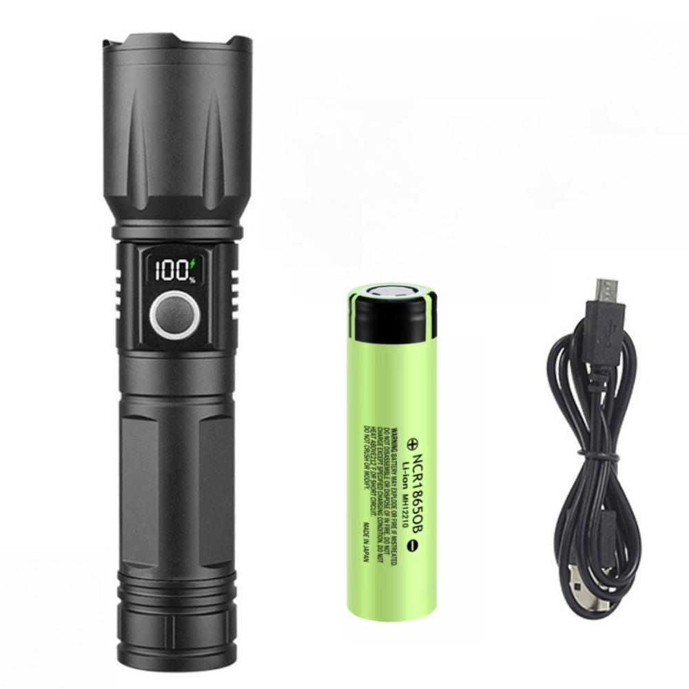 Strong Light Flashlight White Laser Aluminum Alloy Zoomable Outdoor Lighting Flashlight Outdoor Lamp Emergency for Fishing