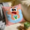 Cushion Cover  Washed Linen  Soft Breathable Decorative Case For Sofa Home Cartoon GGumball DDarwin Pillow cover