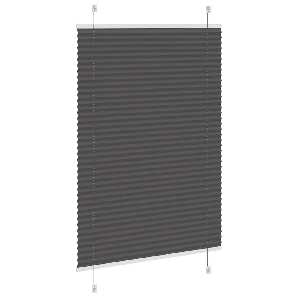 Black Pleated Blind 85X100 Cm Fabric Width 84.4 Cm