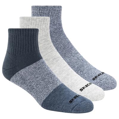 3pk Mens Qtr Colorbloc Socks, Mens Multicolour Socks