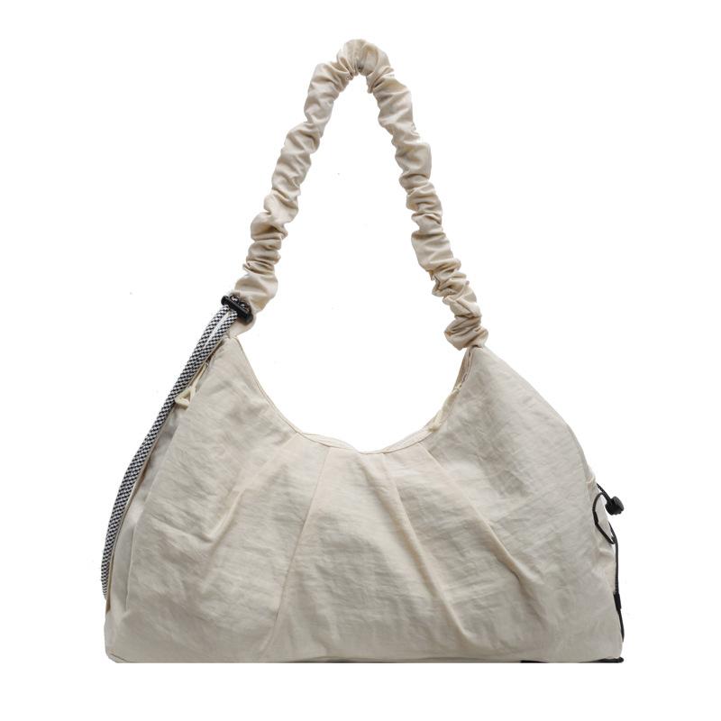 New Large-capacity Bag Women's Fashion Versatile Shoulder Bag Korean Pleated Commuter Dumpling Bag Messenger Bag