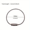 20pcs Stainless Steel Wire Keychains Cable Key Rings Luggage Loops Tag Keepers Heavy Duty Keychain 304 Stainless Steel Ring