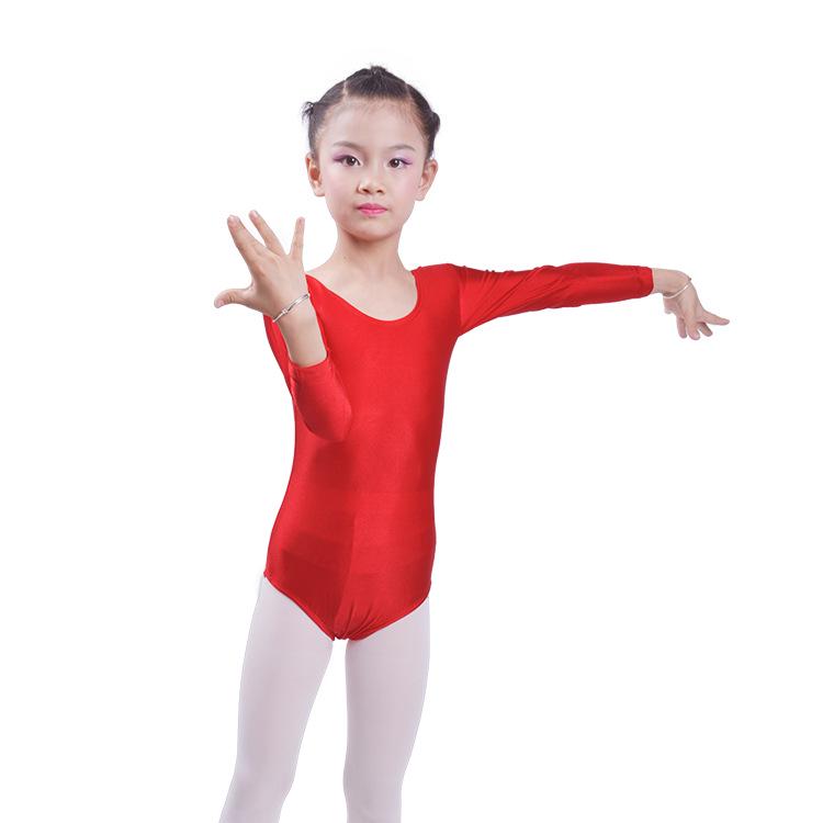 Children's Shiny Long Sleeve Gymnastics Leotard - Boys & Girls Performance Spandex One-Piece for Dance & Aerobics