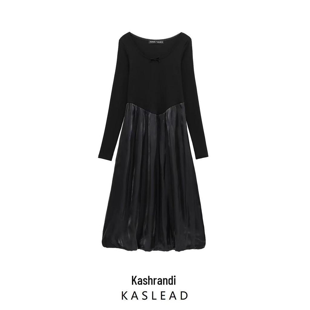 2024 Winter Women's European & American Style Loose Lantern Skirt Evening Dress