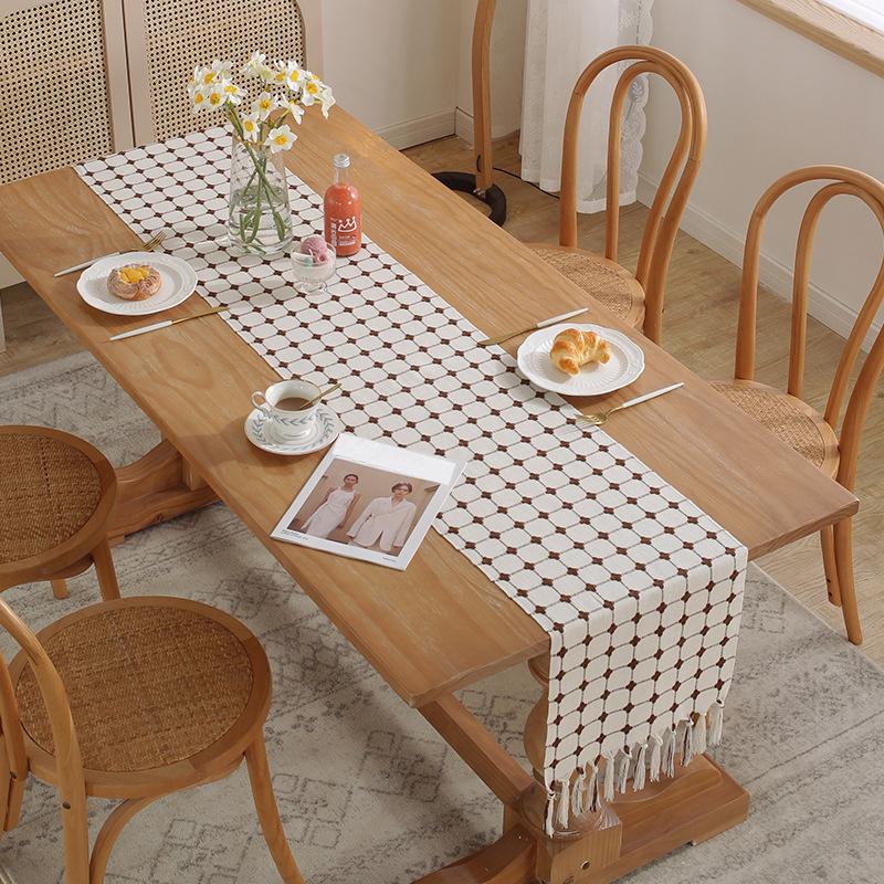 Бохо Фетровая дорожка для стола Декор для обеденного стола Натуральный свадебный домашний — фото 8