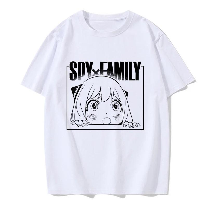 Y2k Shirt Anya Forger spy x family Anime T Shirt Kawaii Cartoon Mens/Women Tops Harajuku Unisex Fashion Streetwear Manga Tshirt