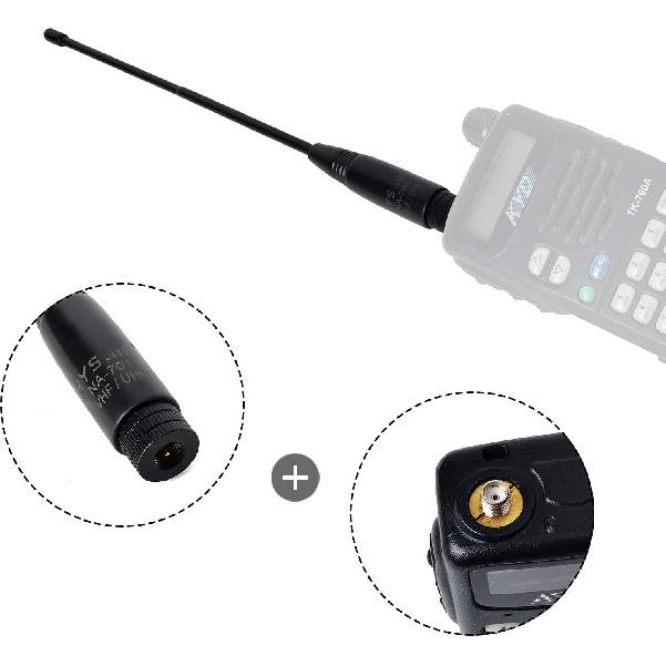 HYS NA-701 Walkie Talkie Antenna Dual Band 2meter 70cm Two Way Radio Replacement Antenna with SMA Male Connector for Wouxun KG-UV6D KG-UV8D TYT UV380