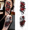 Leopard Lion Snake Flower Temporary Tattoo Stickers Floral Fake Tattoos Leg/ Arm/ Hand/Foot