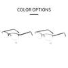 Anti Blue Light Glasses Half Frame Metal Square Eyewear for Women Men Blue Light Blocking Daily Leisure Eyeglasses