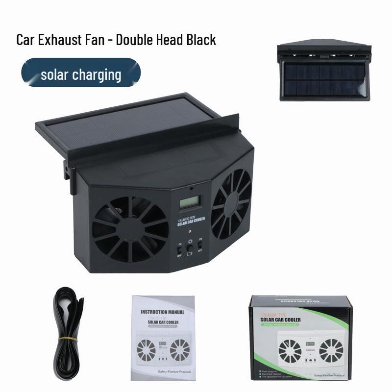 Summer Solar Car Cooling Fan: Ventilates and Circulates Interior Air