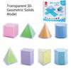 Przezroczysty 8 szt. 3D Geometryczne bryły Model Kształt Zabawka Edukacyjna Matematyczna Podstawowa
