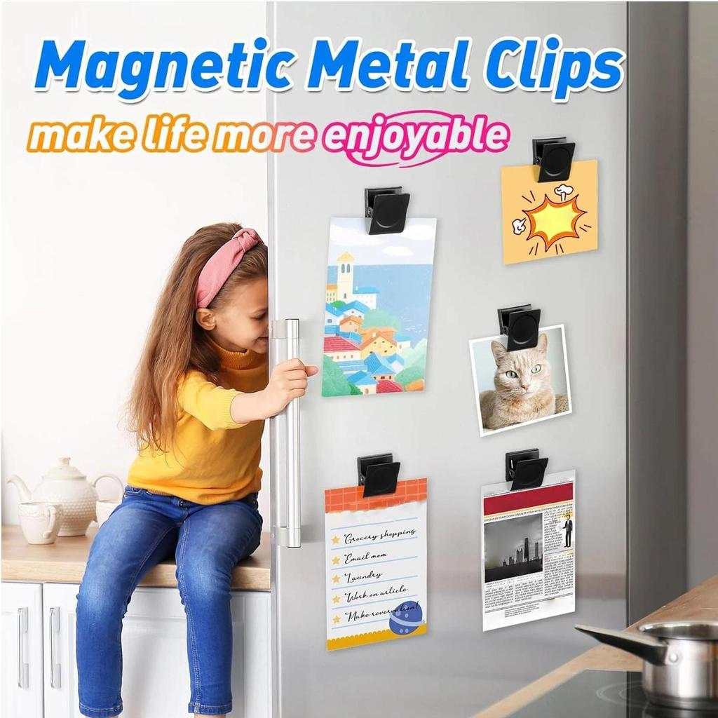 Magnetic Clips 10 Pieces Strong Scratch-Free Paper Fasteners Locker Magnets For Whiteboard Office Kitchen Party School Locker