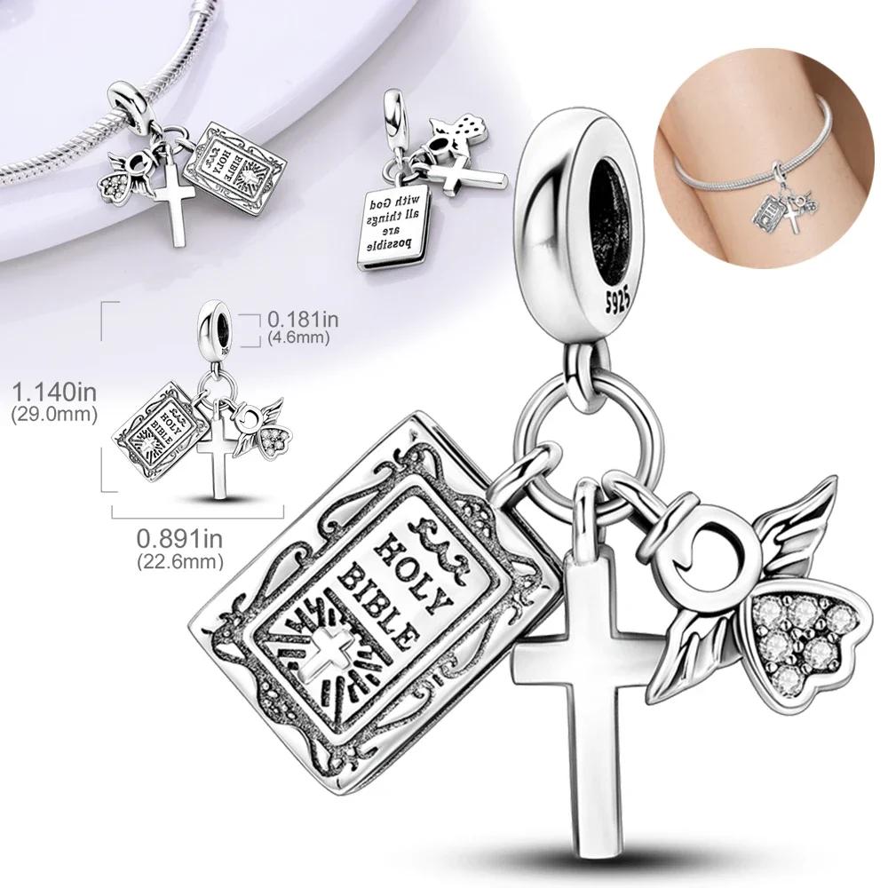 Copperour Lady Charm Bead The Virgin Mary Dangle Fitoriginal Bracelet Pendants Jewelry Marking Fine Gift For Women
