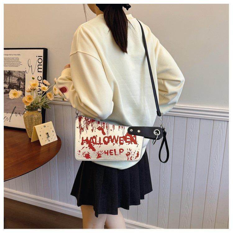 

Персонализированная маленькая сумка для кухонного ножа 2024 года, новая креативная пародия на Хэллоуин, переносная сумка-мессенджер, модная женская сумка серебряный