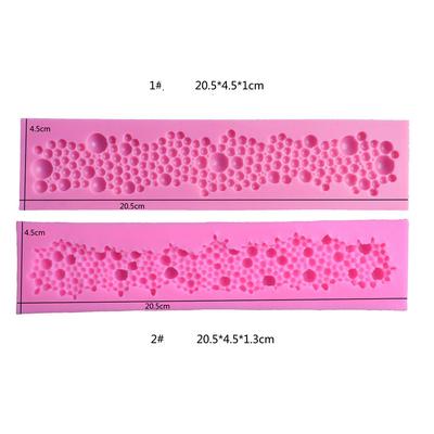 Pearl Polka Dot Lace Necklace Fondant Silicone Mold Diy Chocolate Cake Edge Decoration Mold