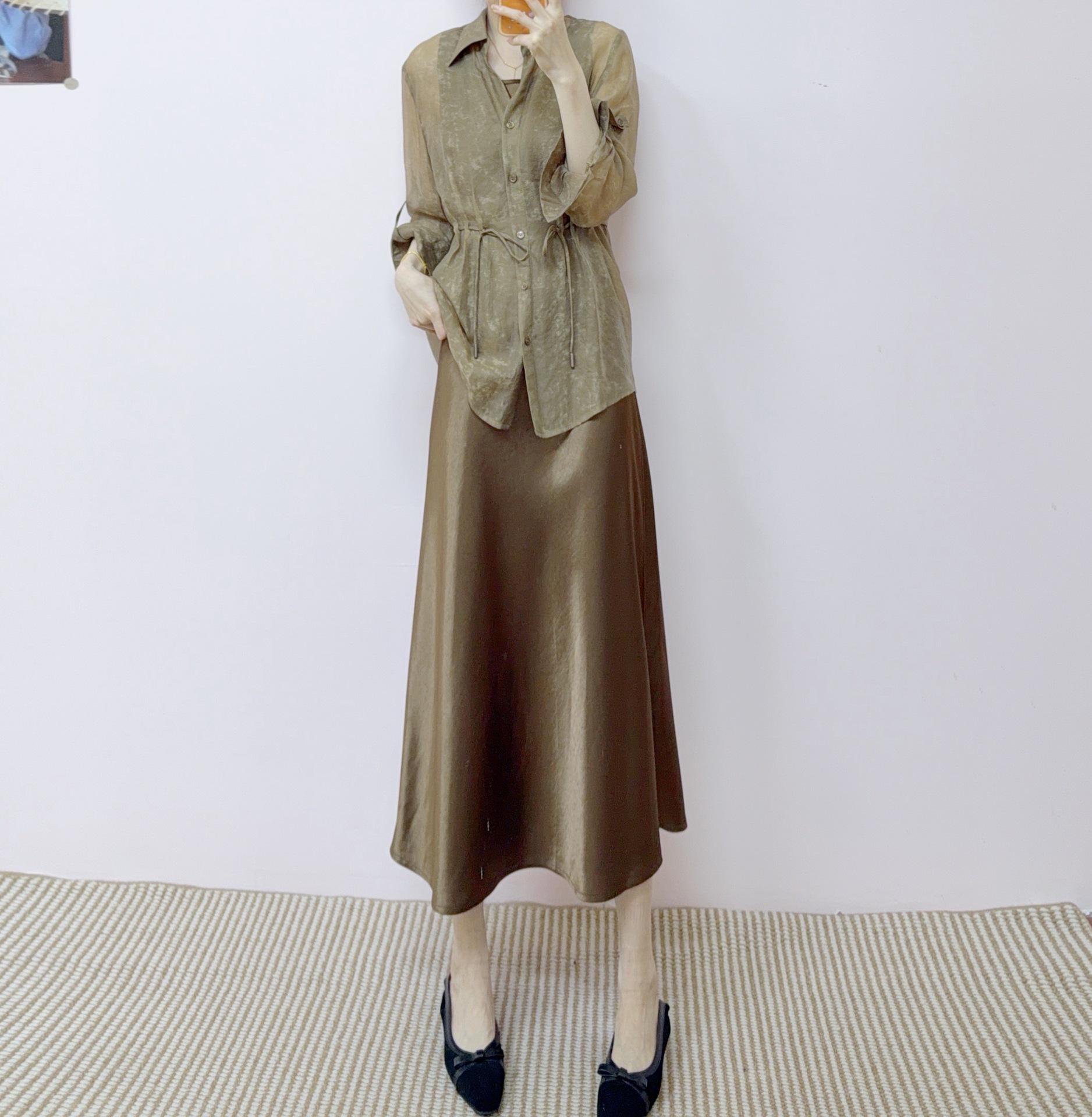 

2026 Summer Sleeveless Commute Dress & Printed Jacket Set XXXL (69-75kg)