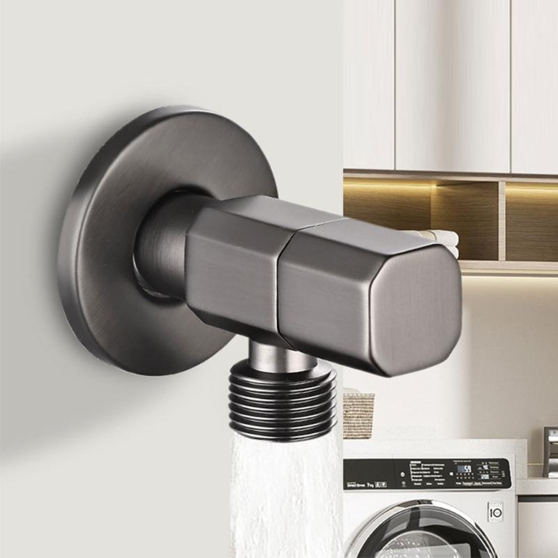 Brass Turn Angle Stop Valves Bathroom High Flows Hot/Cold Water Shut Down Valves Water Flows Control Valves Enduring