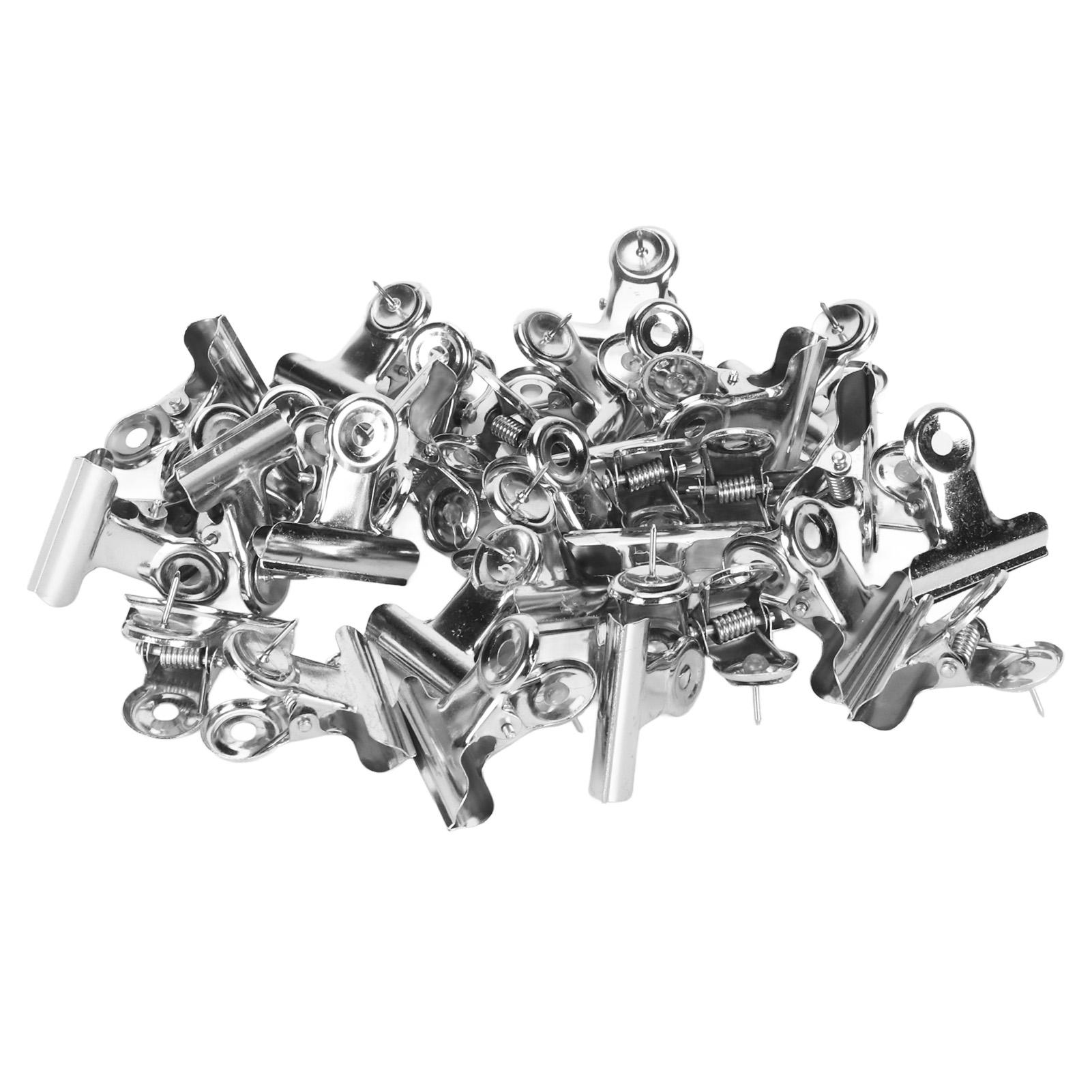 

30 шт. Металлические кнопки-клипсы для творчества из нержавеющей стали серебристого цвета, кнопки-гвоздики с зажимами для пробковой доски