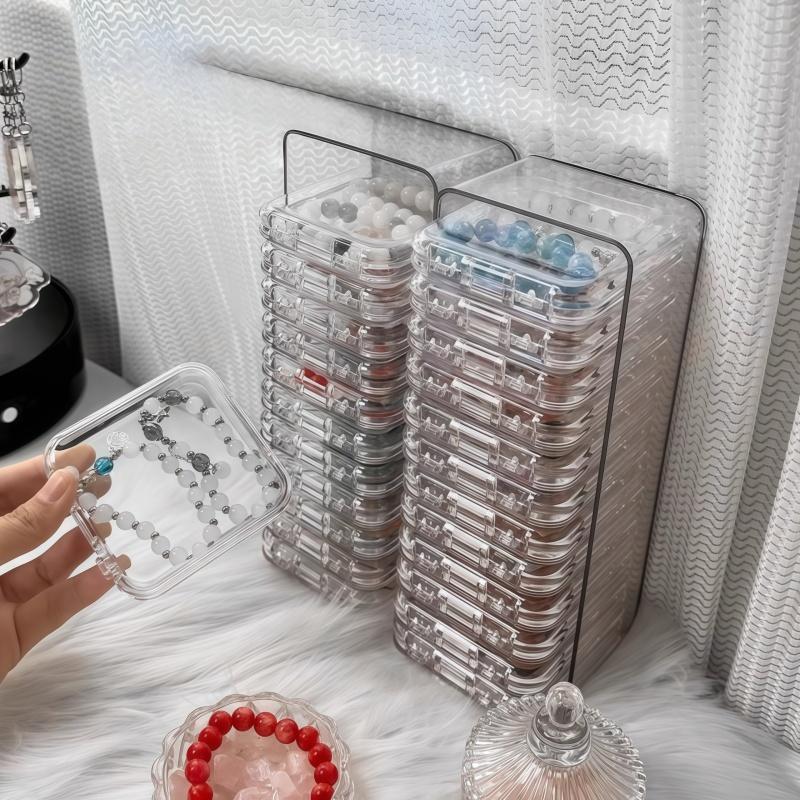 10Pcs Transparent Storage Box for Nail Jewelry. Glass Bead String, Jade, and Stationery Storage Box. Wearing Armor for Storage