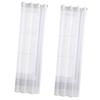 2Pc Privacy Enhancing Polyester Window Drapes Grommet Top Semi Sheer Design Curtains Modern Home Decoration Living Space
