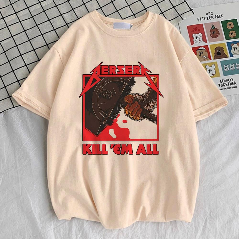 Berserk top tees girl Comfortable Trendy Classic harajuku kawaii anime tshirt Pop Culture Pastel 2000s Gothic