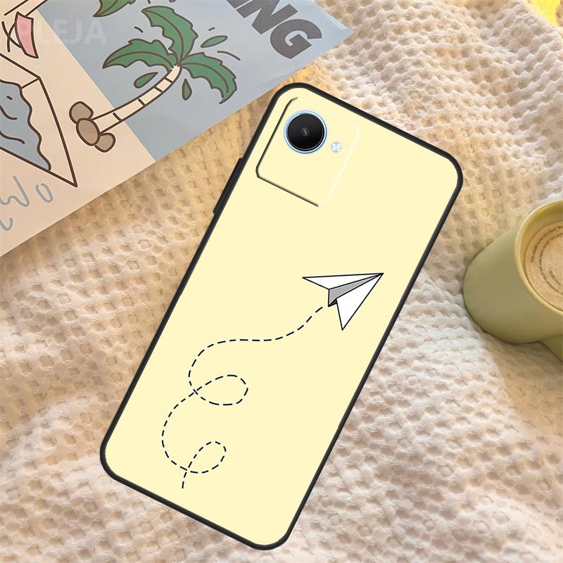Airplane Aircraft Case For Realme C67 C63 C55 C51 C75 C61 C53 C35 C65 C71 11 12 13 14 15 Pro Plus GT6 GT7 Pro