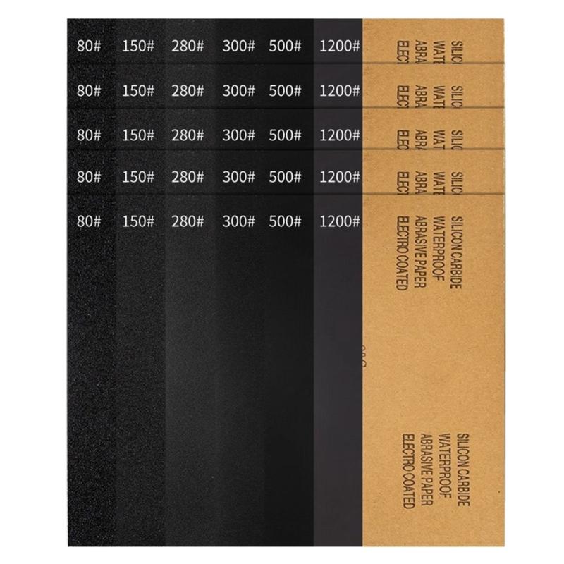 

Long Last Durability Abrasive Paper 60-2000 Grit Sandpaper Ideal For Automotive DIY Projects Flexible Backing