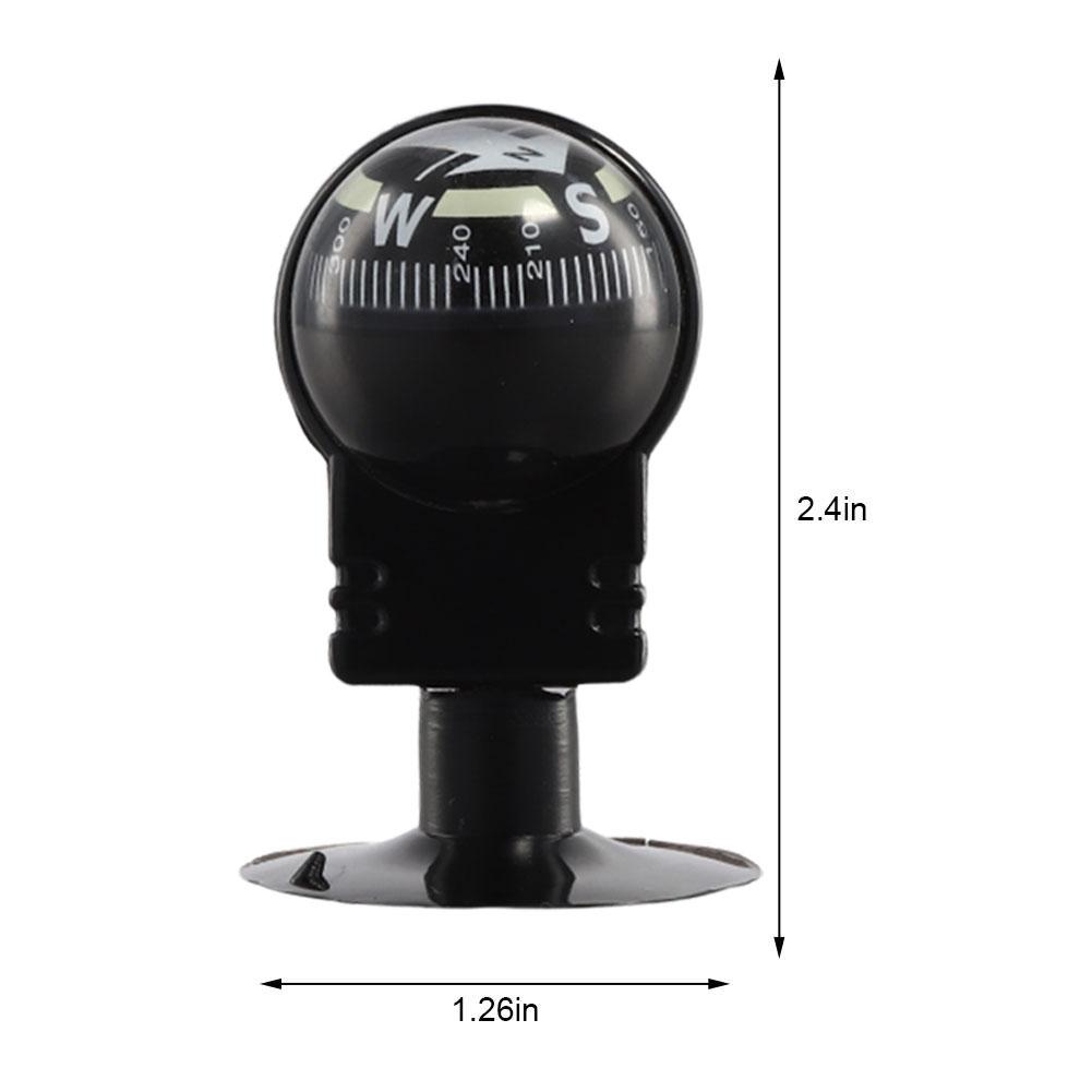 Brújula Impermeable para Navegación Vehicular con Rotación de 360 Grados en Forma de Bola con Ventosa Bola Guía de Señalización Coche Camión
