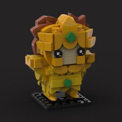 Compatible Building Blocks MOC Creative Square-Head Series Saint Seiya Leo Gold Twelve Zodiac Constellations Building Block Model