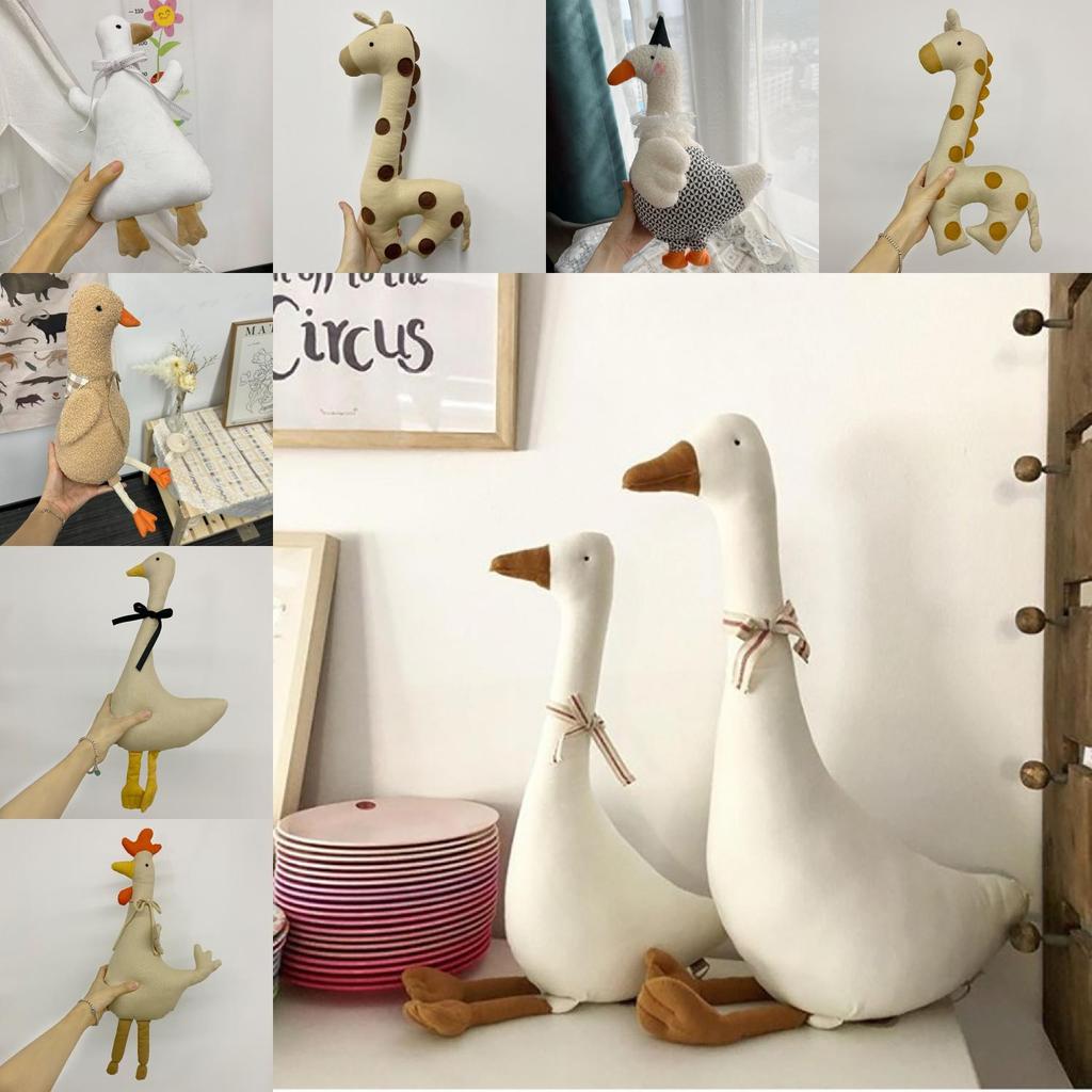 Süßer Cartoon-Gans Hahn Ente Hirsch Plüschtier Puppe Kissen Kinder Begleiter Spielzeug Für Baby Spielen Und Fotografie
