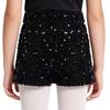 Kids Sparkling Velvet Shorts Elastic Waistband Sequins for Jazz Dance Stage Competition Wear